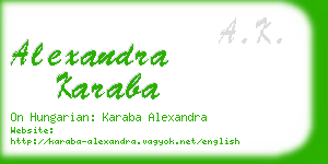 alexandra karaba business card